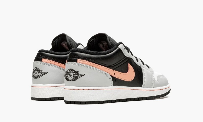 Nike Air Jordan 1 Low 'Black grey pink' Schoenen Kinderen Zwart Koraal Grijs Nederland | 975461-YJH