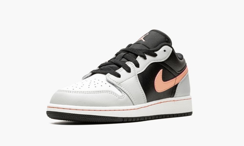 Nike Air Jordan 1 Low 'Black grey pink' Schoenen Kinderen Zwart Koraal Grijs Nederland | 975461-YJH