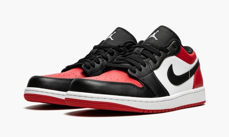 Nike Air Jordan 1 Low 'Bred Neus' Schoenen Heren Rood Wit Zwart Nederland | 190746-NCT