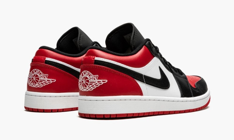 Nike Air Jordan 1 Low 'Bred Neus' Schoenen Heren Rood Wit Zwart Nederland | 190746-NCT