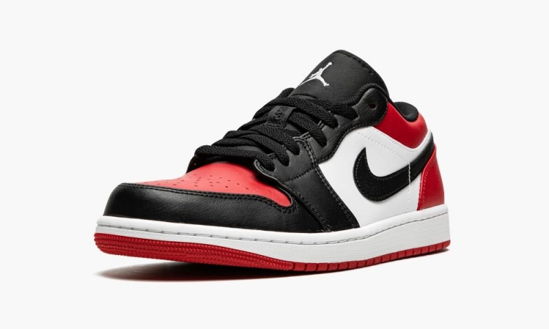 Nike Air Jordan 1 Low 'Bred Neus' Schoenen Heren Rood Wit Zwart Nederland | 190746-NCT
