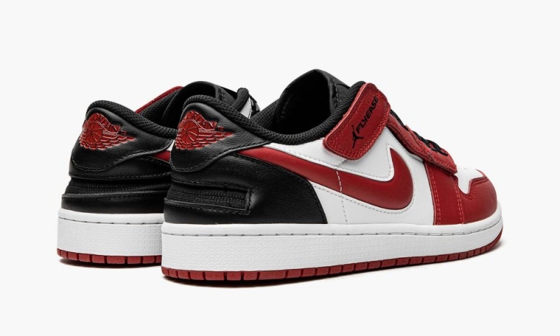Nike Air Jordan 1 Low FlyEase Schoenen Heren Wit Zwart Rood Nederland | 683297-TFU