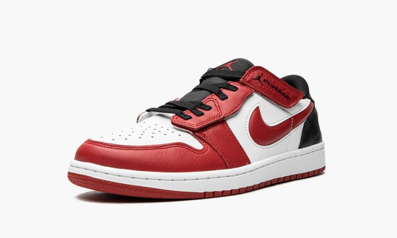 Nike Air Jordan 1 Low FlyEase Schoenen Heren Wit Zwart Rood Nederland | 683297-TFU