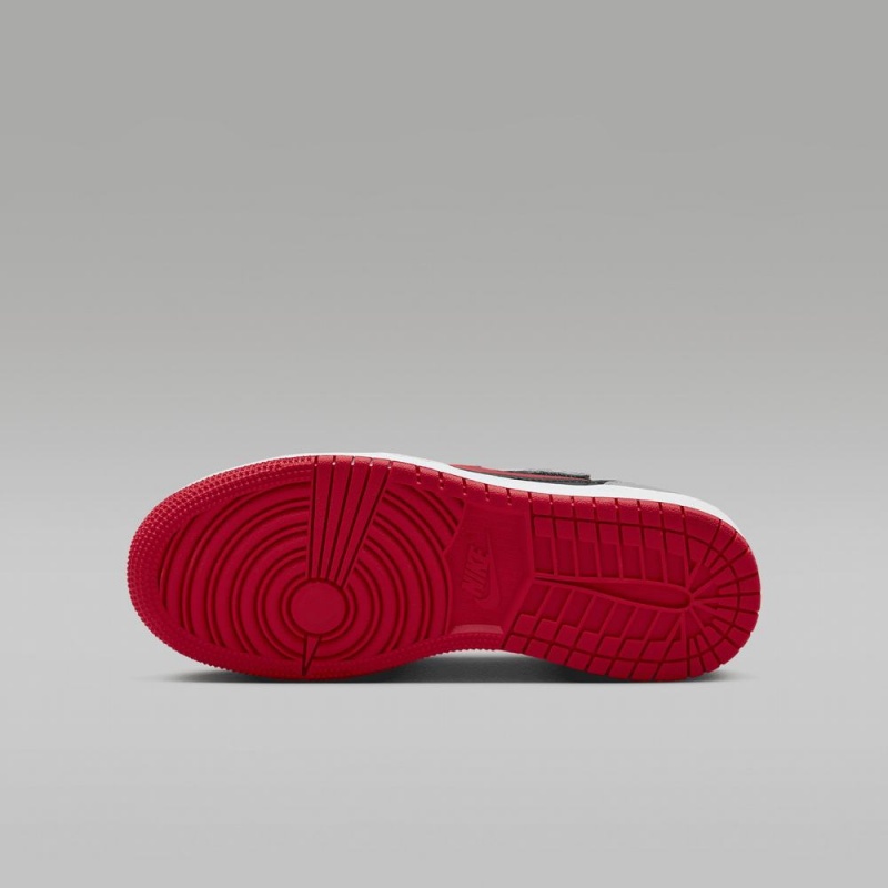 Nike Air Jordan 1 Low FlyEase Schoenen Kinderen Zwart Grijs Wit Rood Nederland | 056238-ANV