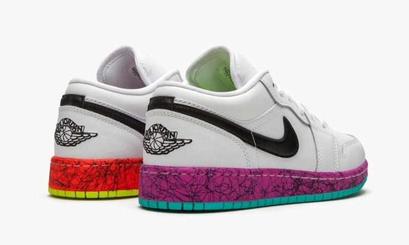Nike Air Jordan 1 Low GRADES GS 'Grades - Multicolor' Schoenen Kinderen Wit Zwart Rood Nederland | 206841-OST