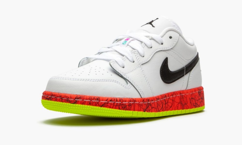 Nike Air Jordan 1 Low GRADES GS 'Grades - Multicolor' Schoenen Kinderen Wit Zwart Rood Nederland | 206841-OST