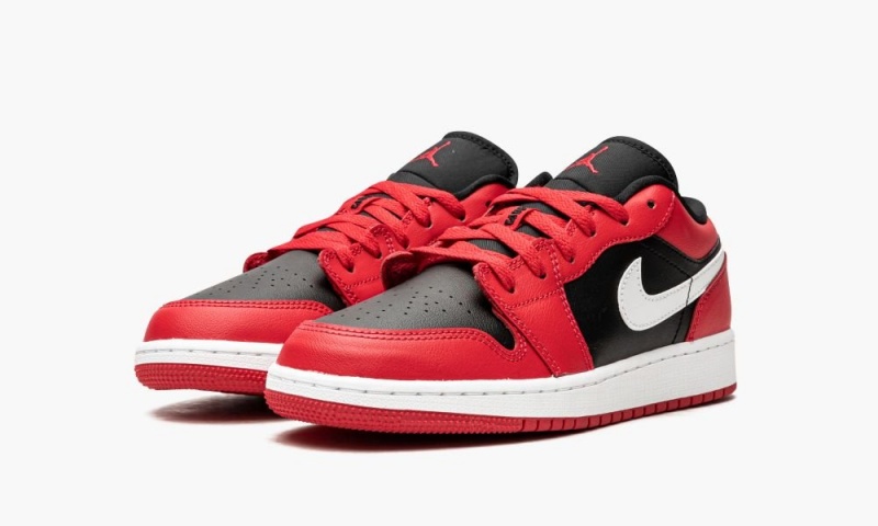 Nike Air Jordan 1 Low GS 'Black / Very Berry' Schoenen Kinderen Zwart Wit Rood Nederland | 047825-DNY