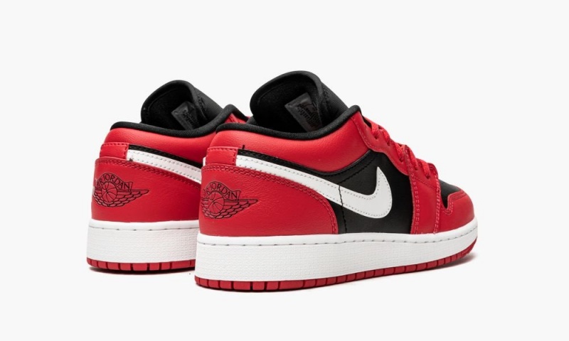 Nike Air Jordan 1 Low GS 'Black / Very Berry' Schoenen Kinderen Zwart Wit Rood Nederland | 047825-DNY