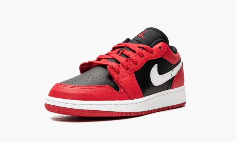 Nike Air Jordan 1 Low GS 'Black / Very Berry' Schoenen Kinderen Zwart Wit Rood Nederland | 047825-DNY