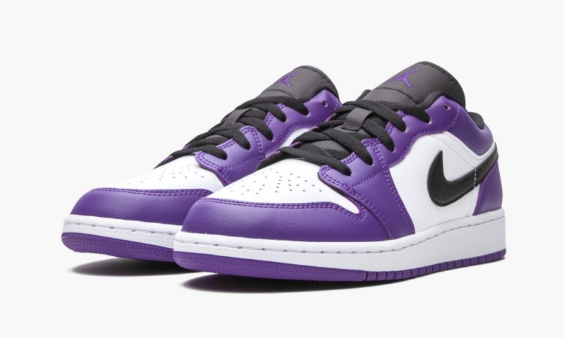 Nike Air Jordan 1 Low GS 'Court Purple' Schoenen Kinderen Paars Zwart Wit Nederland | 827143-OVB