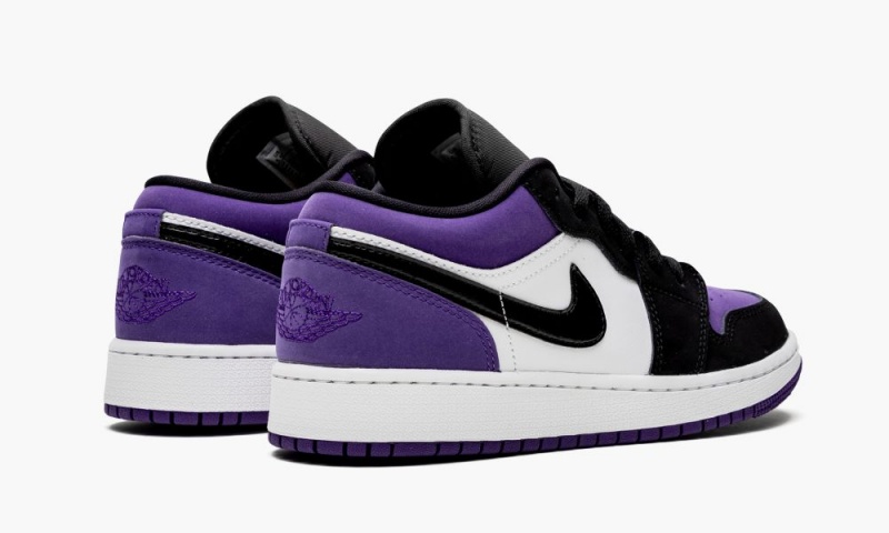 Nike Air Jordan 1 Low (GS) 'Court Purple' Schoenen Kinderen Wit Zwart Paars Nederland | 621980-WIL