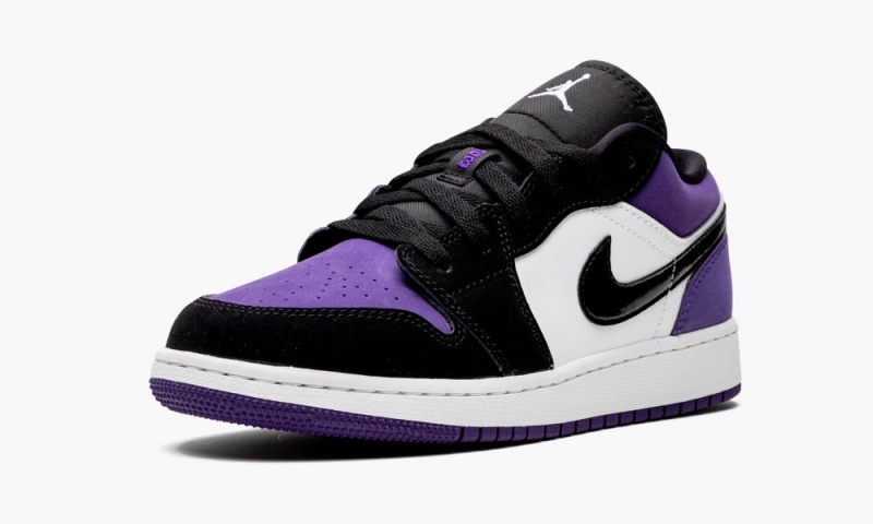 Nike Air Jordan 1 Low (GS) 'Court Purple' Schoenen Kinderen Wit Zwart Paars Nederland | 621980-WIL