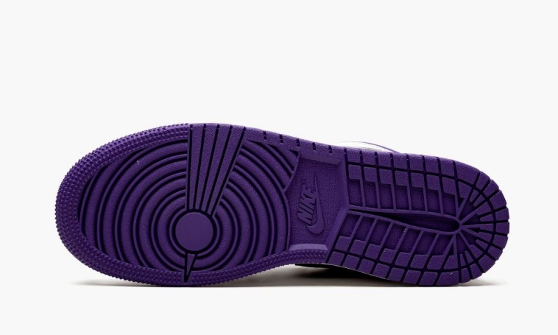 Nike Air Jordan 1 Low (GS) 'Court Purple' Schoenen Kinderen Wit Zwart Paars Nederland | 621980-WIL
