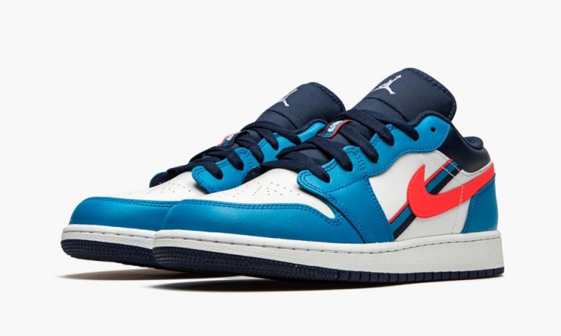 Nike Air Jordan 1 Low (GS) 'Game Time' Schoenen Kinderen Wit Rood Blauw Nederland | 548706-AYK