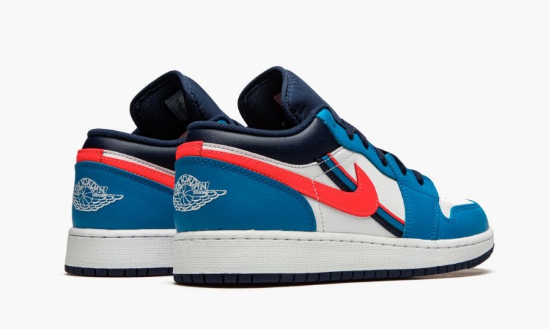 Nike Air Jordan 1 Low (GS) 'Game Time' Schoenen Kinderen Wit Rood Blauw Nederland | 548706-AYK