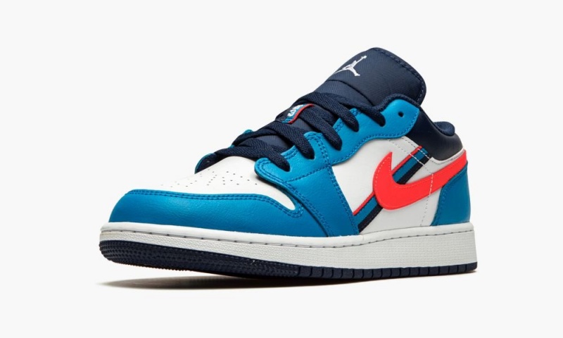 Nike Air Jordan 1 Low (GS) 'Game Time' Schoenen Kinderen Wit Rood Blauw Nederland | 548706-AYK