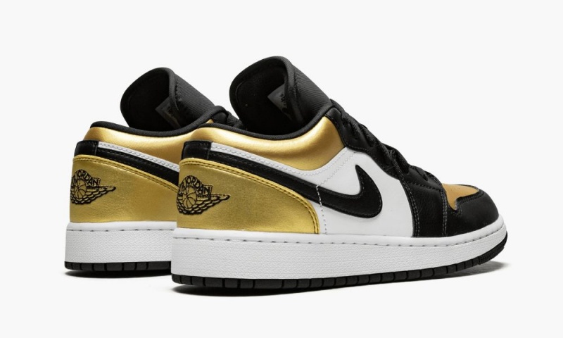 Nike Air Jordan 1 Low (GS) 'Gold Neus' Schoenen Kinderen Metal Goud Zwart Wit Nederland | 158960-IGF