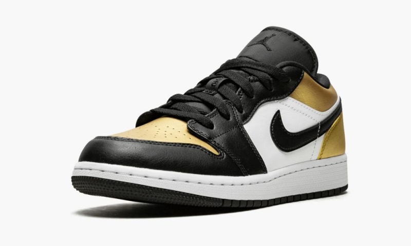 Nike Air Jordan 1 Low (GS) 'Gold Neus' Schoenen Kinderen Metal Goud Zwart Wit Nederland | 158960-IGF