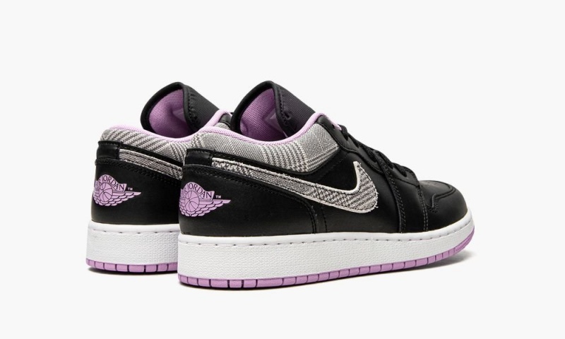 Nike Air Jordan 1 Low GS 'Houndstooth' Schoenen Kinderen Zwart Wit Paars Nederland | 275308-LQP