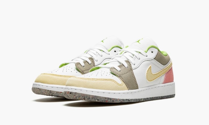 Nike Air Jordan 1 Low GS 'Multicolor Pastel Grind' Schoenen Kinderen Wit Groen Nederland | 742930-FYJ