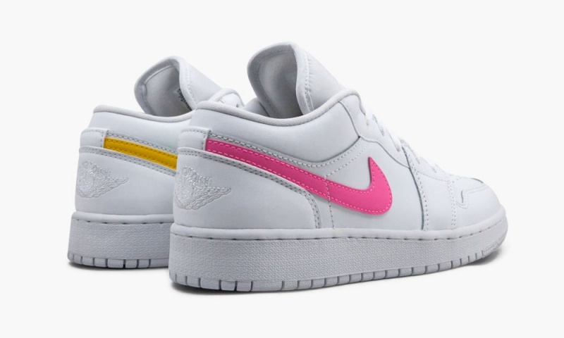 Nike Air Jordan 1 Low (GS) 'Multicolor Swoosh' Schoenen Kinderen Wit Gekleurd Lichtturquoise Nederland | 914027-TWF