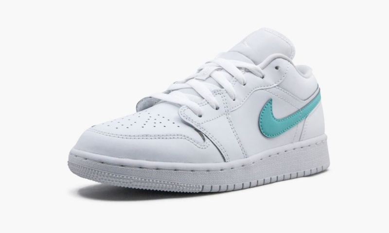 Nike Air Jordan 1 Low (GS) 'Multicolor Swoosh' Schoenen Kinderen Wit Gekleurd Lichtturquoise Nederland | 914027-TWF