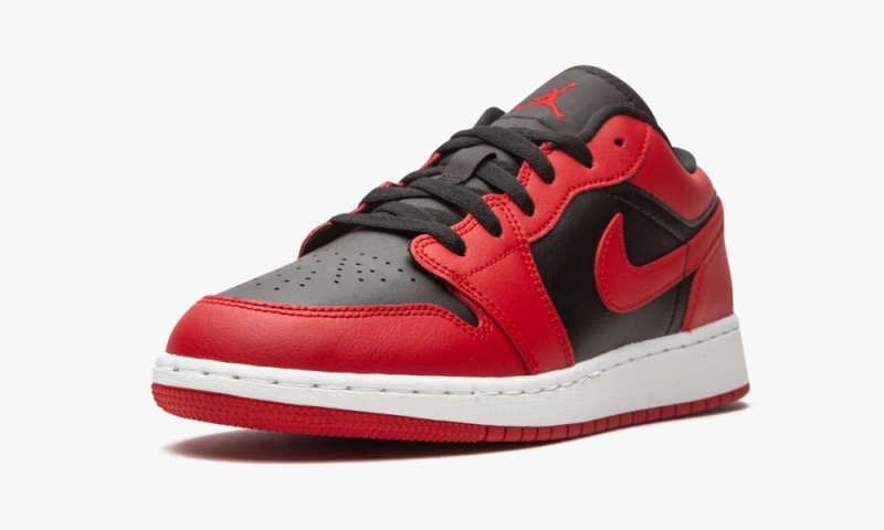 Nike Air Jordan 1 Low (GS) 'Reverse Bred' Schoenen Kinderen Rood Zwart Wit Nederland | 394862-BCU