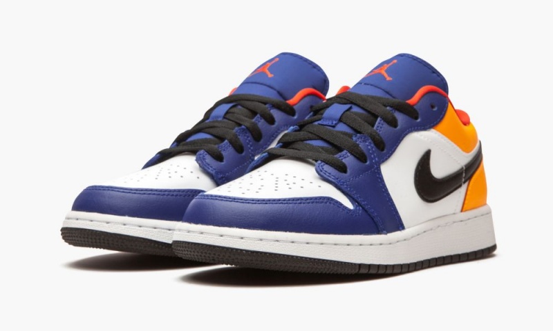 Nike Air Jordan 1 Low GS 'Royal Yellow' Schoenen Kinderen Donkerblauw Wit Geel Nederland | 357948-ECJ