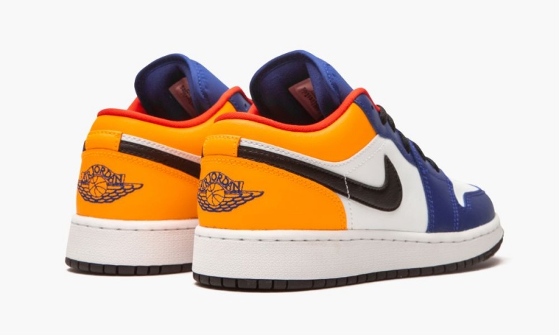 Nike Air Jordan 1 Low GS 'Royal Yellow' Schoenen Kinderen Donkerblauw Wit Geel Nederland | 357948-ECJ