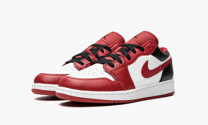 Nike Air Jordan 1 Low GS Schoenen Kinderen Wit Rood Zwart Nederland | 064712-VFH