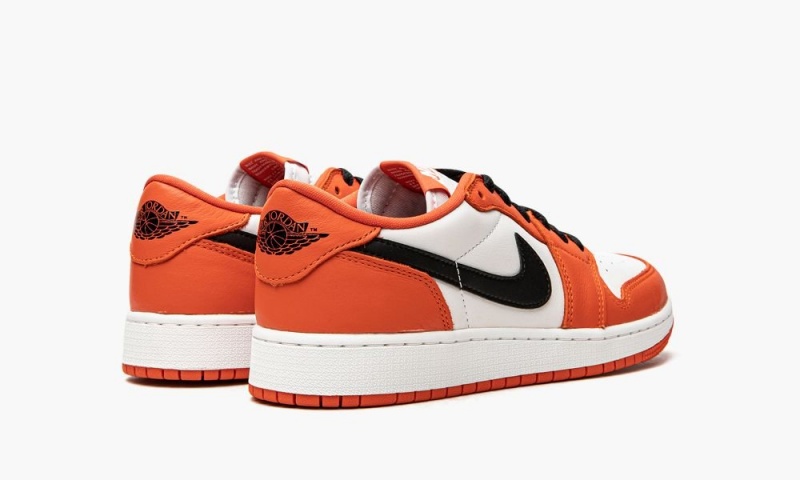 Nike Air Jordan 1 Low GS 'Starfish' Schoenen Kinderen Wit Zwart Oranje Nederland | 124038-ZCT