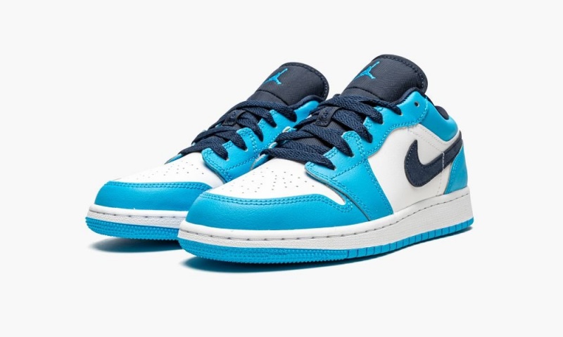 Nike Air Jordan 1 Low GS 'UNC' Schoenen Kinderen Wit Blauw Obsidian Nederland | 649183-EDX