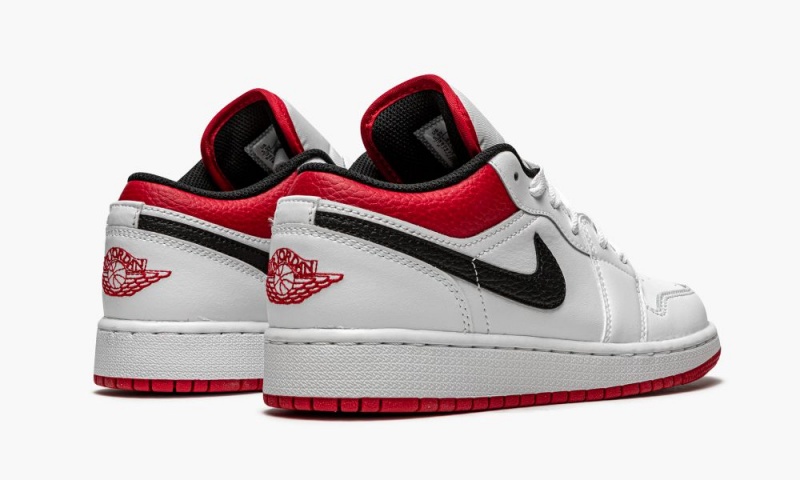 Nike Air Jordan 1 Low GS 'White / Gym Red' Schoenen Kinderen Wit Rood Zwart Nederland | 074892-DOQ
