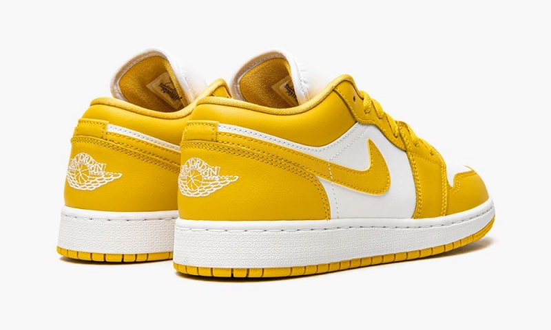 Nike Air Jordan 1 Low GS 'White / Pollen' Schoenen Kinderen Geel Wit Mosterdgeel Nederland | 863795-QIX