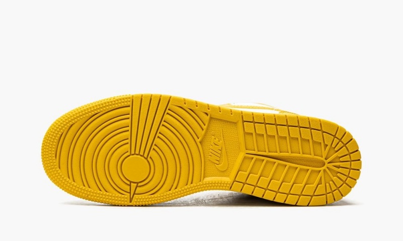 Nike Air Jordan 1 Low GS 'White / Pollen' Schoenen Kinderen Geel Wit Mosterdgeel Nederland | 863795-QIX