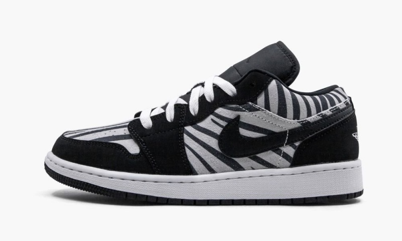 Nike Air Jordan 1 Low GS \'Zebra\' Schoenen Kinderen Zwart Wit Nederland | 264137-ERY