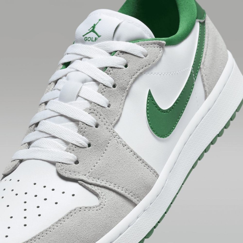 Nike Air Jordan 1 Low G Schoenen Dames Grijs Wit Groen Nederland | 890521-PAN