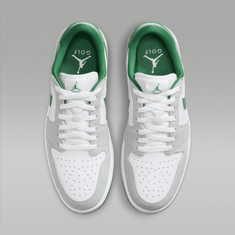Nike Air Jordan 1 Low G Schoenen Dames Grijs Wit Groen Nederland | 890521-PAN