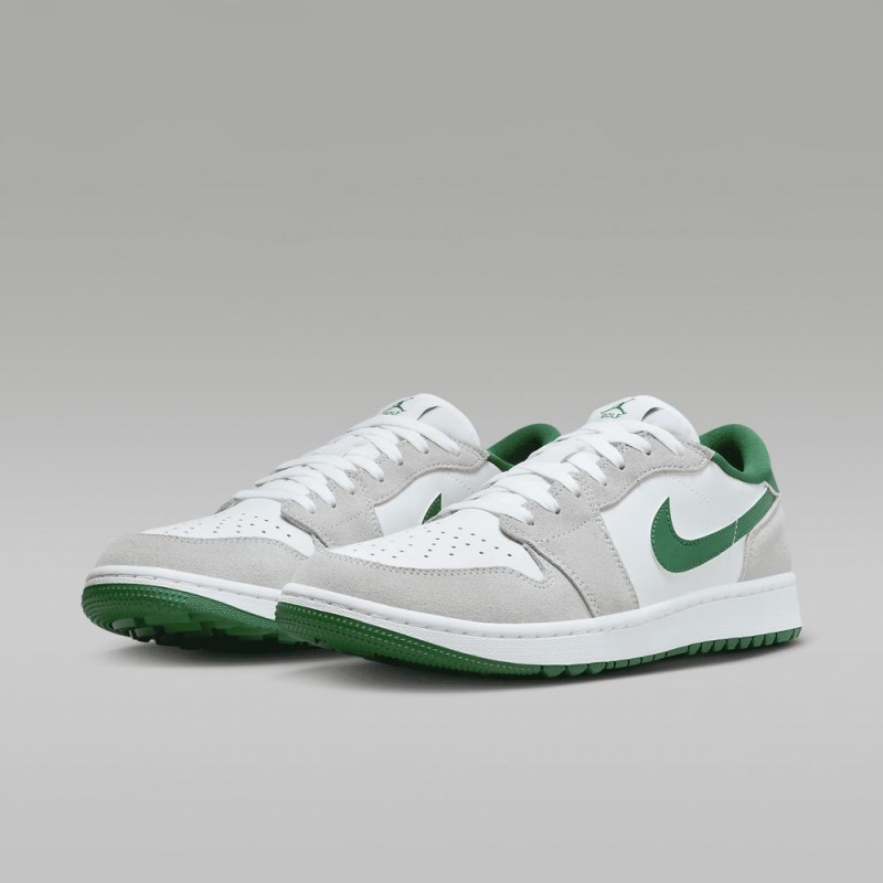 Nike Air Jordan 1 Low G Schoenen Dames Grijs Wit Groen Nederland | 890521-PAN