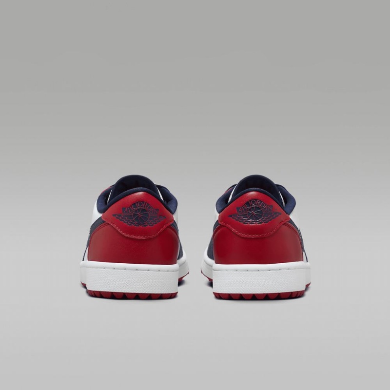 Nike Air Jordan 1 Low G Schoenen Dames Wit Rood Obsidian Nederland | 927603-UZD