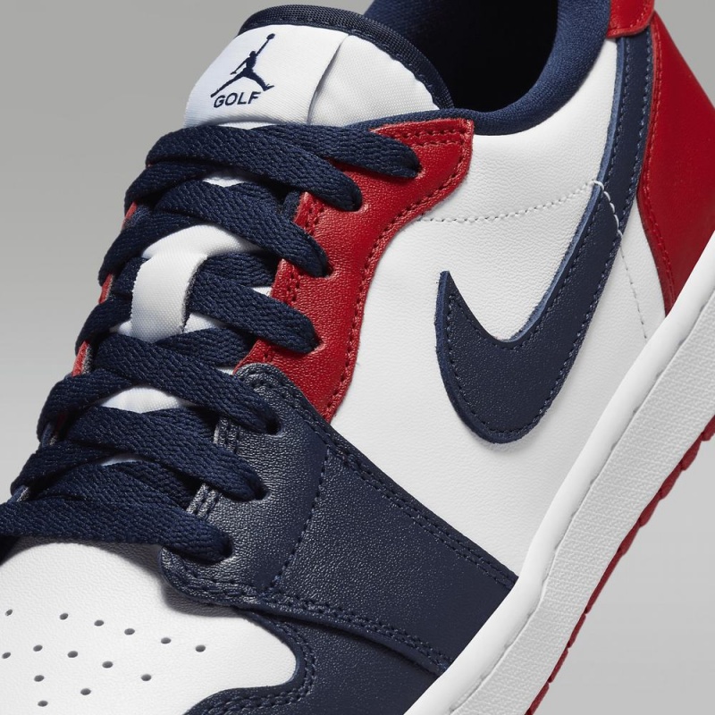 Nike Air Jordan 1 Low G Schoenen Dames Wit Rood Obsidian Nederland | 927603-UZD