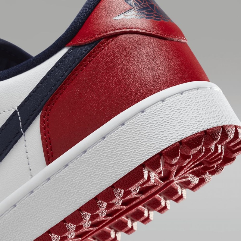 Nike Air Jordan 1 Low G Schoenen Dames Wit Rood Obsidian Nederland | 927603-UZD