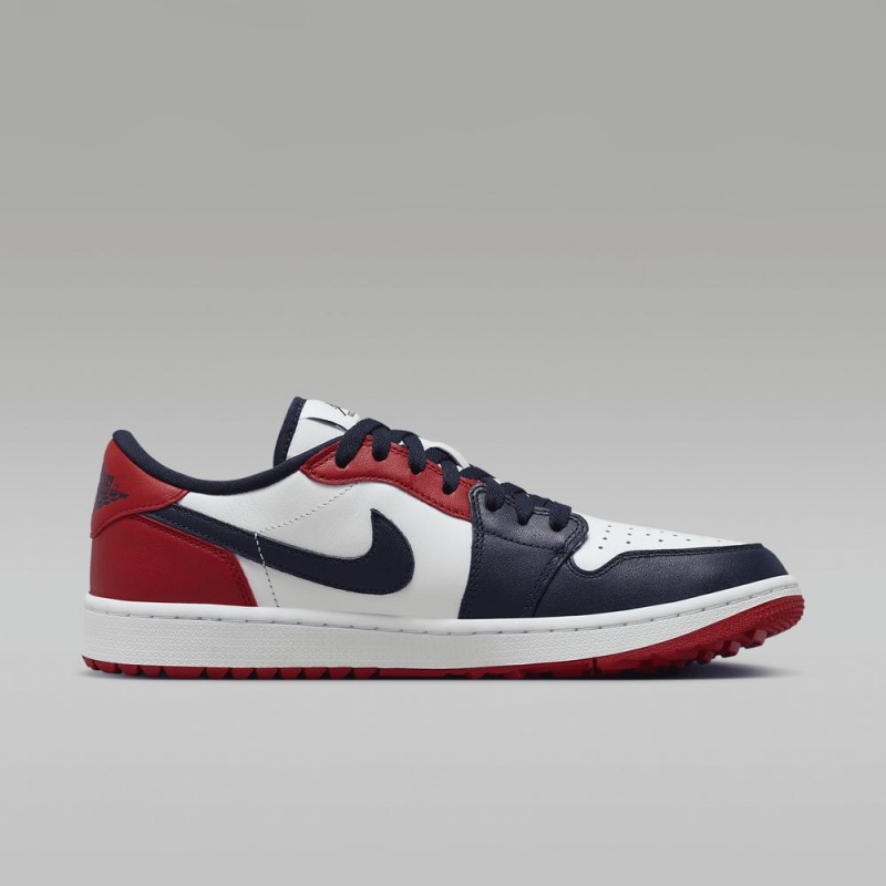 Nike Air Jordan 1 Low G Schoenen Dames Wit Rood Obsidian Nederland | 927603-UZD