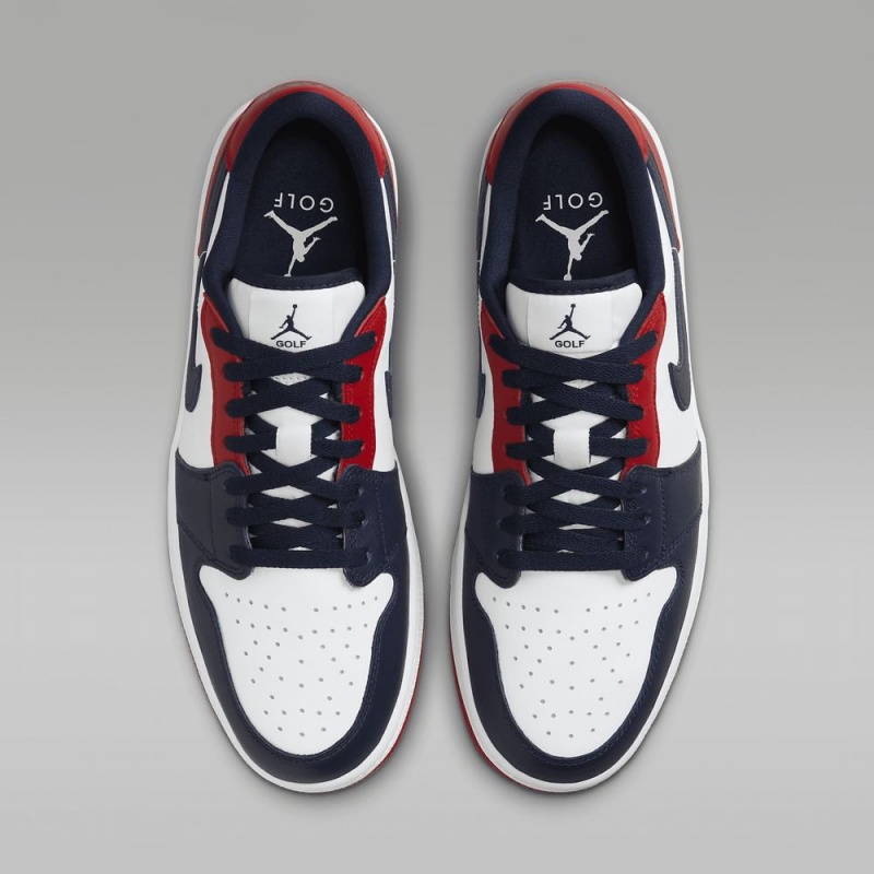 Nike Air Jordan 1 Low G Schoenen Dames Wit Rood Obsidian Nederland | 927603-UZD