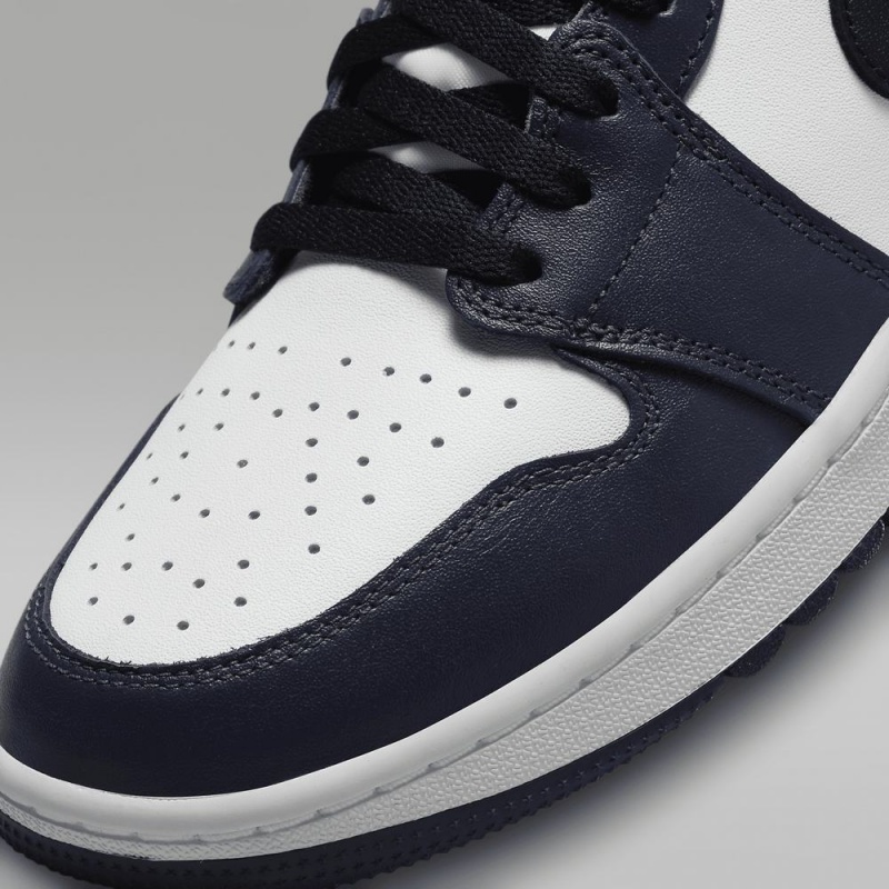 Nike Air Jordan 1 Low G Schoenen Heren Wit Donkerblauw Zwart Nederland | 697310-RGF