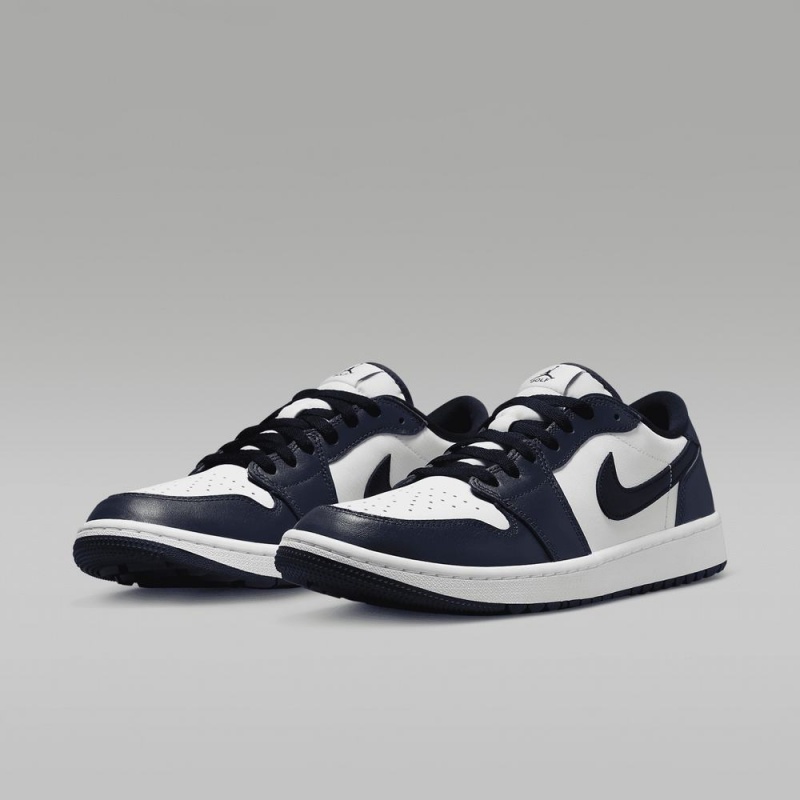 Nike Air Jordan 1 Low G Schoenen Heren Wit Donkerblauw Zwart Nederland | 697310-RGF