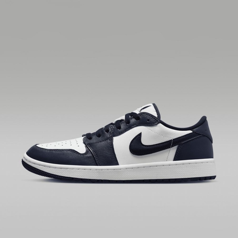 Nike Air Jordan 1 Low G Schoenen Heren Wit Donkerblauw Zwart Nederland | 697310-RGF