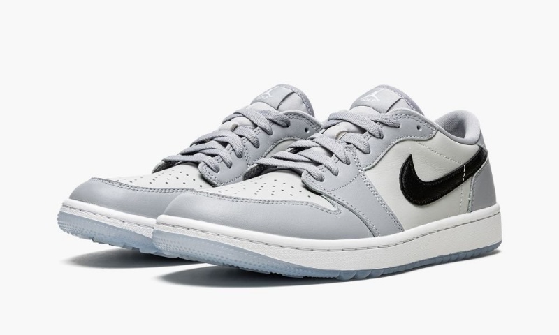 Nike Air Jordan 1 Low Golf 'Wolf Grey' Schoenen Heren Grijs Zwart Nederland | 318752-RVP