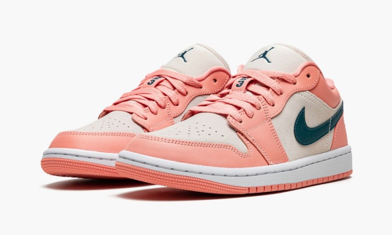 Nike Air Jordan 1 Low 'Light Madder Root' Schoenen Dames Donkerturquoise Groen Nederland | 713982-UIS