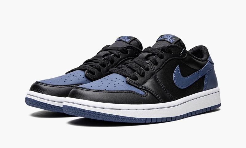 Nike Air Jordan 1 Low OG 'Mystic Navy' Schoenen Dames Zwart Donkerblauw Wit Nederland | 753260-JRC